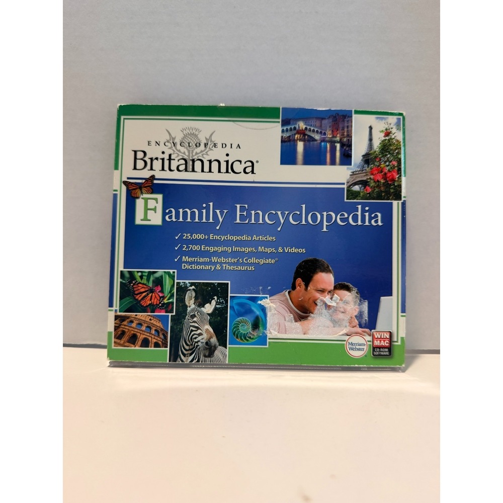 Encyclopedia Britannica Family Encyclopedia CD-ROM Win Mac Merriam-Webster
